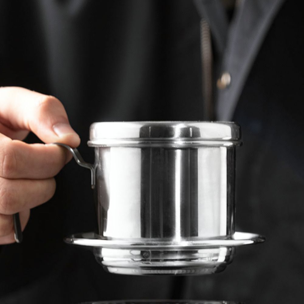 Coffee Equipment Pour Over - หม้อกรองกาแฟสแตนเลส 304 ทนทาน สำหรับทำกาแฟดริปแบบแมนนวล ขนาดกะทัดรัด เหมาะสำหรับใช้ที่บ้านและสำนักงาน